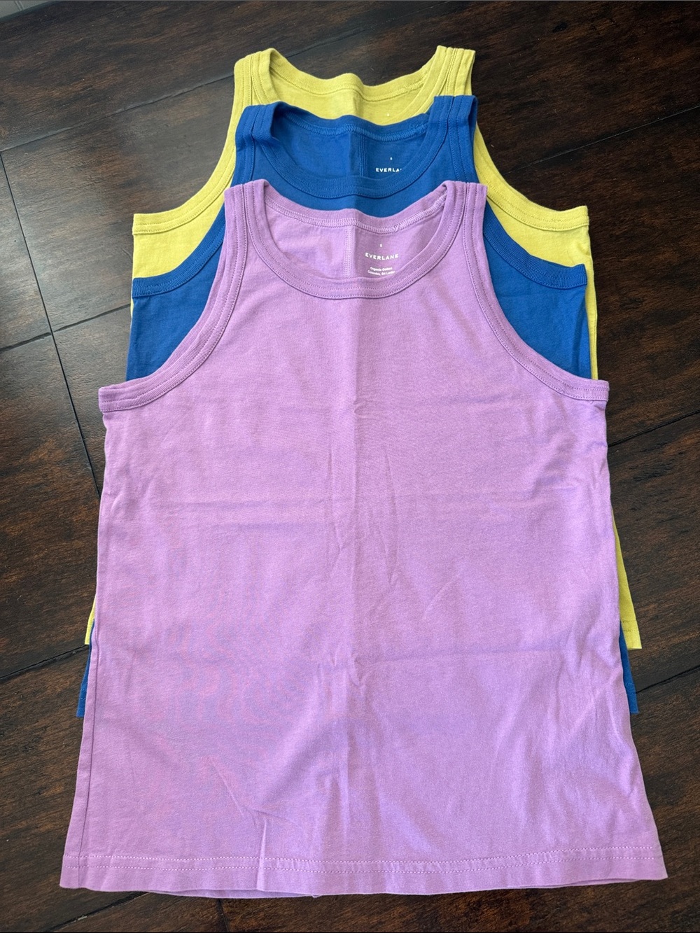 Brand New Everlane Woman Tank Top Set in Purple, Blue & Yellow